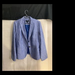 Talbots blazer Sz 16 nwot chambray